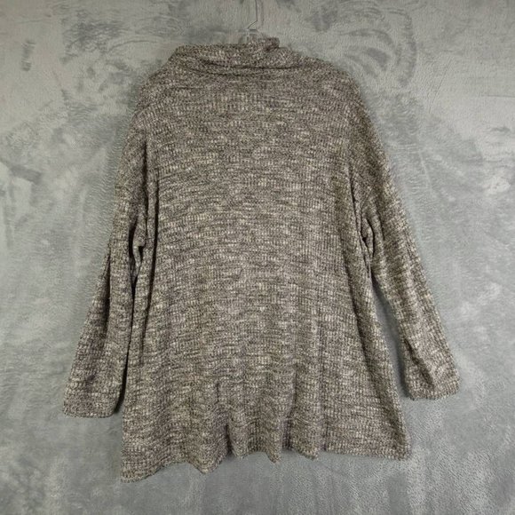 Everleigh Womens Pullover Sweater Gray Marled Long‎ Sleeve Tight Knit M New - Picture 2 of 7